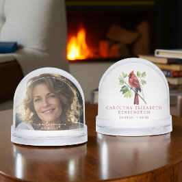 Kardinal Elegantes Memorial Foto Tribute Schneekugeln