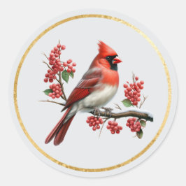 Kardinal-Envelope-Closure-Siegel Runder Aufkleber