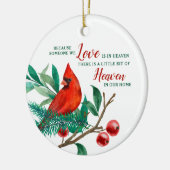 Kardinal Erinnerung Himmelsgedicht Foto Gedenkstät Keramik Ornament (Links)