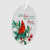 Kardinal Erinnerung Himmelsgedicht Foto Gedenkstät Ornament (Vorderseite)