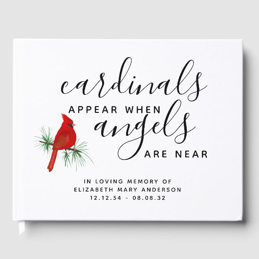 Kardinal Erinnerung Tribut Gästebuch (Vorderseite)