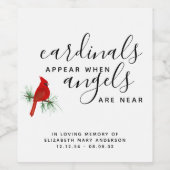 Kardinal Erinnerung Weinetikett (Einzelnes Label)