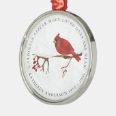 Kardinal erscheinen als Erinnerung Ornament Aus Metall (Links)