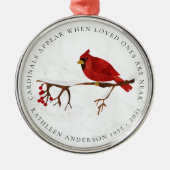 Kardinal erscheinen als Erinnerung Ornament Aus Metall (Vorne)