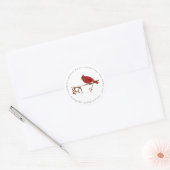 Kardinal erscheinen als Erinnerung Runder Aufkleber (Umschlag)