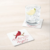 Kardinal erscheinen rechteckiger pappuntersetzer (Vor Ort)