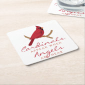 Kardinal erscheinen rechteckiger pappuntersetzer (angewinkelt)