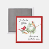 Kardinal erscheinen, wenn die Angehörigen in der N Magnet (Vorderseite/Rückseite)