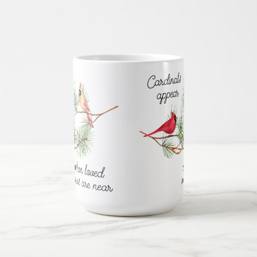 Kardinal erscheinen, wenn die Angehörigen nahe sin Kaffeetasse (Mittel)