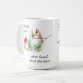 Kardinal erscheinen, wenn die Angehörigen nahe sin Kaffeetasse (Vorderseite Links)