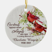 Kardinal erscheinen, wenn Engel in der Nähe Person Keramik Ornament (Vorne)