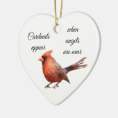 Kardinal erscheinen, wenn Engel in der Nähe sind Keramik Ornament (Links)