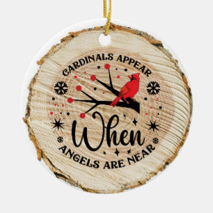 Kardinal erscheinen, wenn Engel in der Nähe sind Keramik Ornament