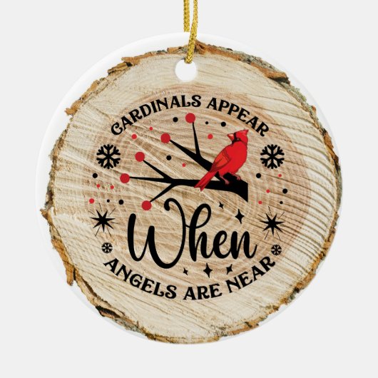 Kardinal erscheinen, wenn Engel in der Nähe sind Keramik Ornament (Vorne)
