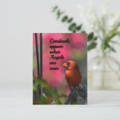 Kardinal erscheinen, wenn Engel in der Nähe sind Postkarte (Stehend Vorderseite)