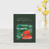 Kardinal erscheinen, wenn Engel in der Nähe von Be Karte (Gelbe Blume)