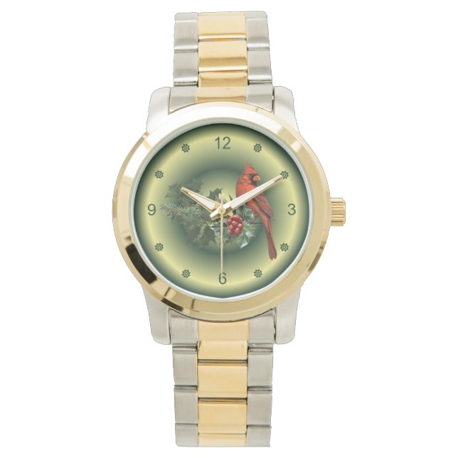 Kardinal erscheinen, wenn Engel in der Nähe ~ Weih Armbanduhr (Vorderseite)