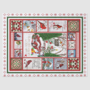 Kardinal erscheinen, wenn Engel nahe Geschenke sin Seidenpapier