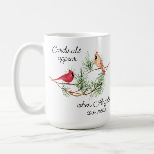 Kardinal erscheinen, wenn Engel nahe sind Kaffeetasse (Links)