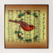 Kardinal erscheinen, wenn Engel sind nah ~ Weihnac Puzzle (Horizontal)