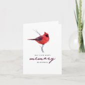 Kardinal Eterner Speicher Personalisiertes Beileid Karte (Vorderseite)