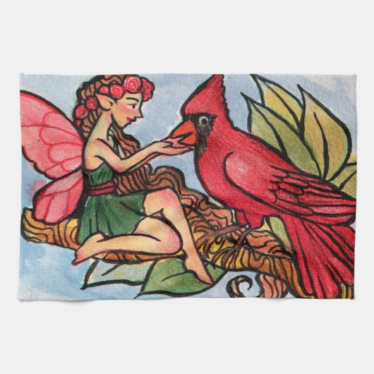 Kardinal Fairy Geschirrtuch (Horizontal)