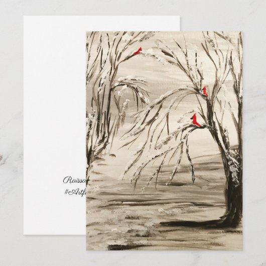 Kardinal Feiertagskarte (Vorne/Hinten)