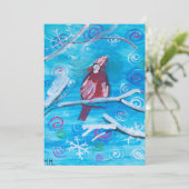 Kardinal Feiertagskarte (Stehend Vorderseite)