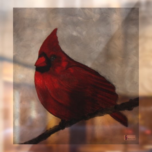 Kardinal-Fensterdekor Fensteraufkleber (Blatt 2)