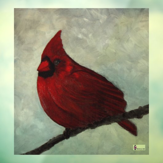 Kardinal-Fensterdekor Fensteraufkleber (Blatt 3)