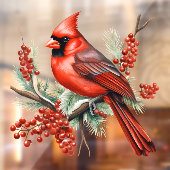 Kardinal-Fensterklammer Fensteraufkleber (Blatt 2)