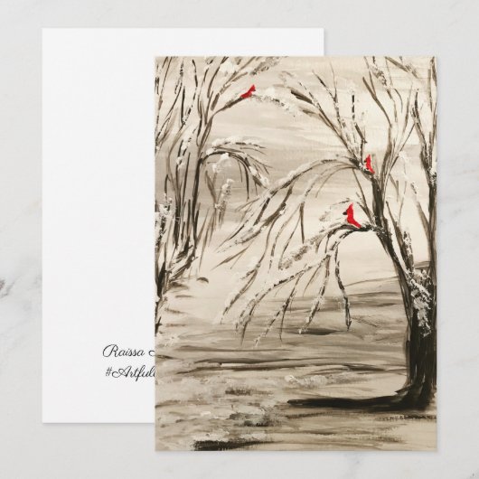 Kardinal Flachbildschirm Dankeskarte (Vorne/Hinten)