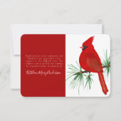 Kardinal Foto Gedenkfeier Dankeskarte (Vorderseite)