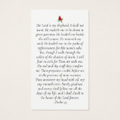 Kardinal-Foto-Gedenkkarte (Rückseite)