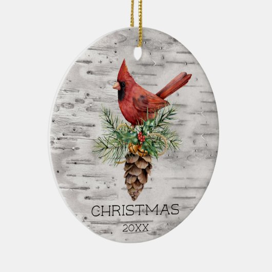 Kardinal Foto Keramik Ornament (Rechts)