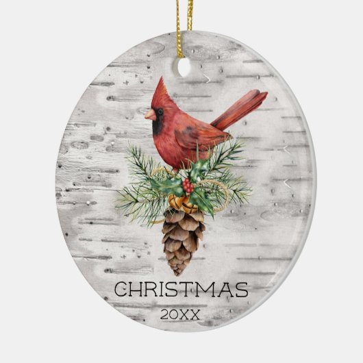 Kardinal Foto Keramik Ornament (Links)