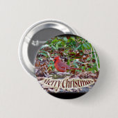 Kardinal Frohe Weihnachtsartikel Button (Vorne & Hinten)