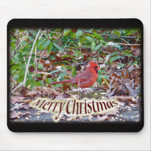 Kardinal Frohe Weihnachtsartikel Mousepad