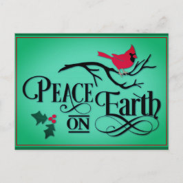 Kardinal für Weihnachten Weltfrieden Postkarte