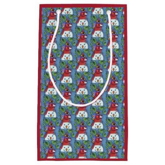 KARDINAL GARANTIERT SNOWMAN, NIEDLICHE CHRISTMAS R KLEINE GESCHENKTÜTE (Vorderseite)