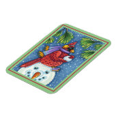 KARDINAL GARANTIERT SNOWMAN, NIEDLICHE CHRISTMAS R MAGNET (Linke Seite)