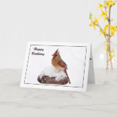 Kardinal Geburtstagskarte Karte (Gelbe Blume)