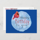 Kardinal Geburtstagskarte Postkarte (Vorne/Hinten)