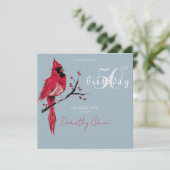 Kardinal-Geburtstagsparty Einladung (Stehend Vorderseite)