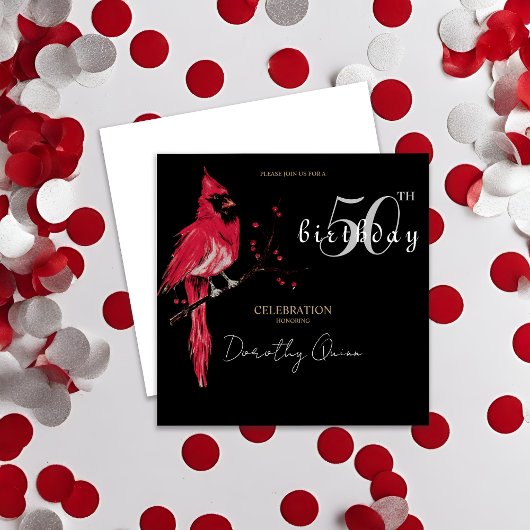 Kardinal-Geburtstagsparty Einladung