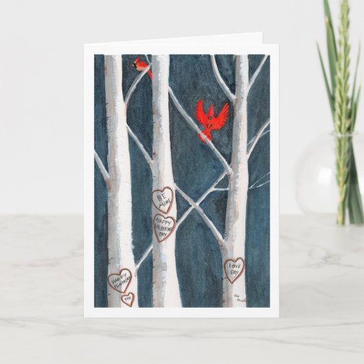 Kardinal Geburtstagstalent Feiertagskarte (Vorderseite)