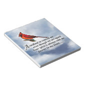 Kardinal-Gedenkgedicht Notizblock (angewinkelt)