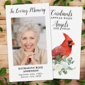 Kardinal Gedenkkarte Gebet Karte Custom Foto
