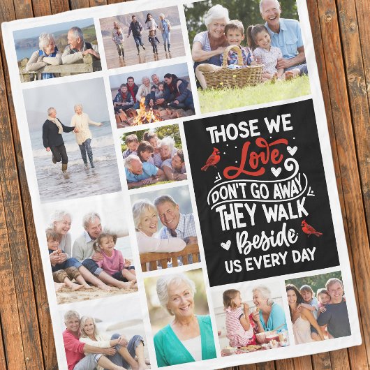 Kardinal Gedicht Fotos Memorial Keepake Fleecedecke