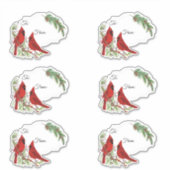 Kardinal-Geschenketiketten Aufkleber (Vorderseite)